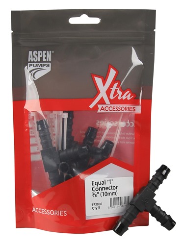 Foto Aspen Xtra Rechte T-stuk verbinding 10 mm - vpe 5 - pr/vpe